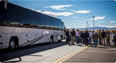 team travel bus